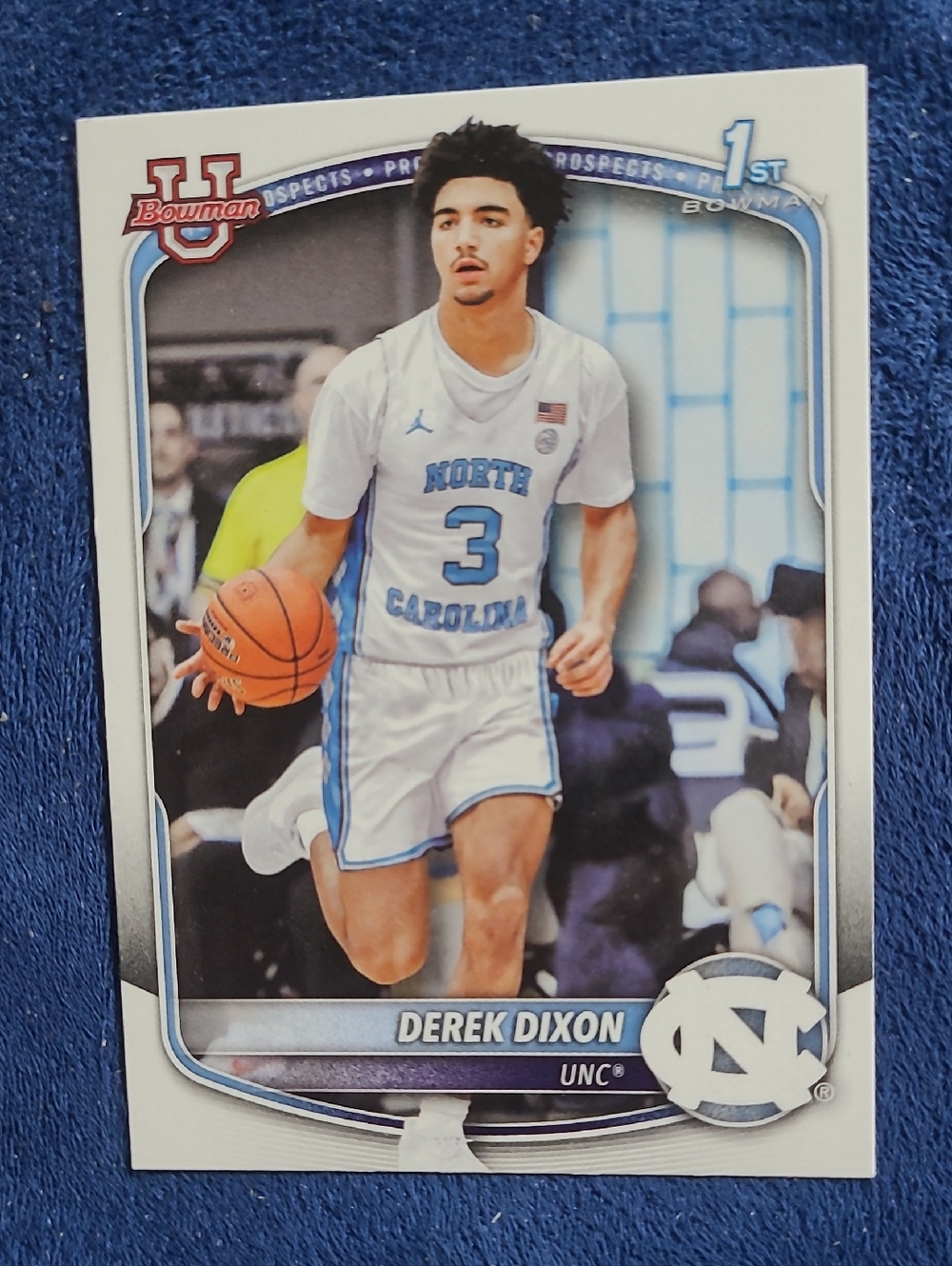 Topps Derek Dixon Basketball Card - White/Carolina Blue